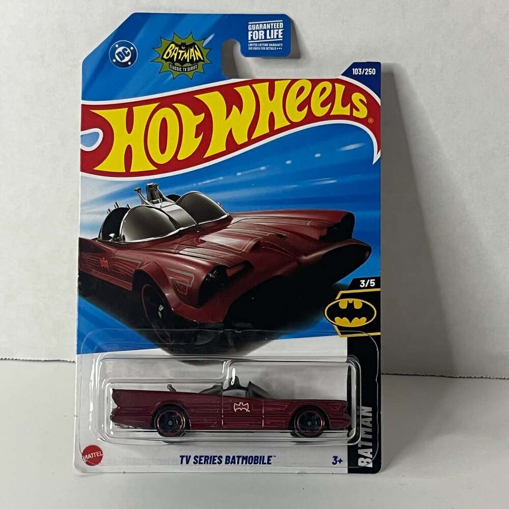 Hot Wheels TV Series Batmobile Batman 3/5 Dark Red HYY05